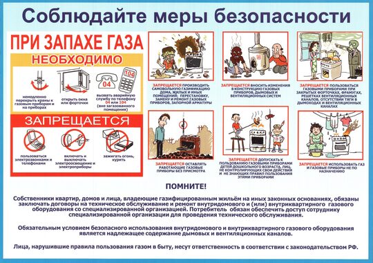 Правила безопасного использования газа в быту